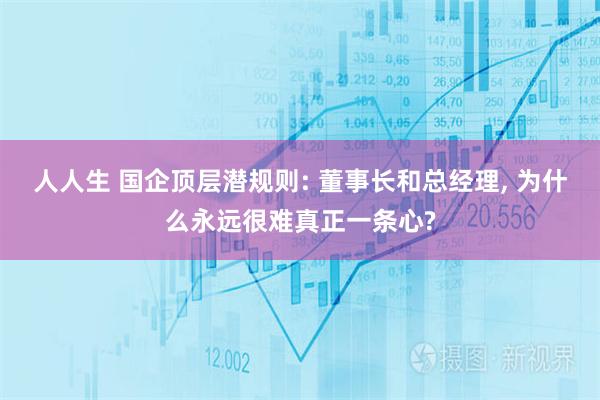 人人生 国企顶层潜规则: 董事长和总经理, 为什么永远很难真正一条心?