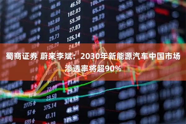 蜀商证券 蔚来李斌：2030年新能源汽车中国市场渗透率将超90%